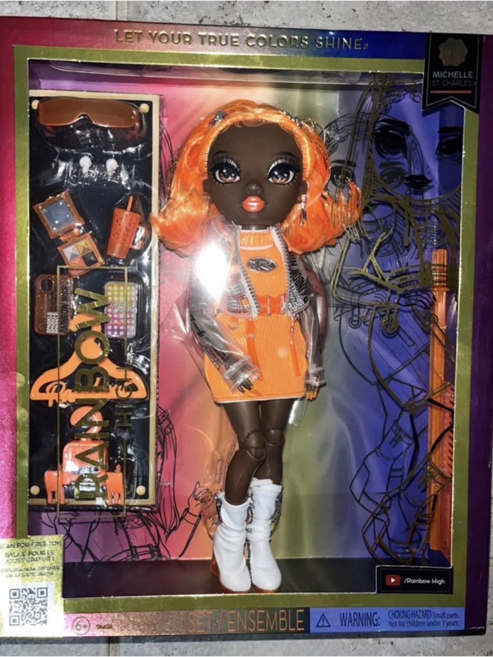 Michelle St. Charles Rainbow High Orange Fashion Doll